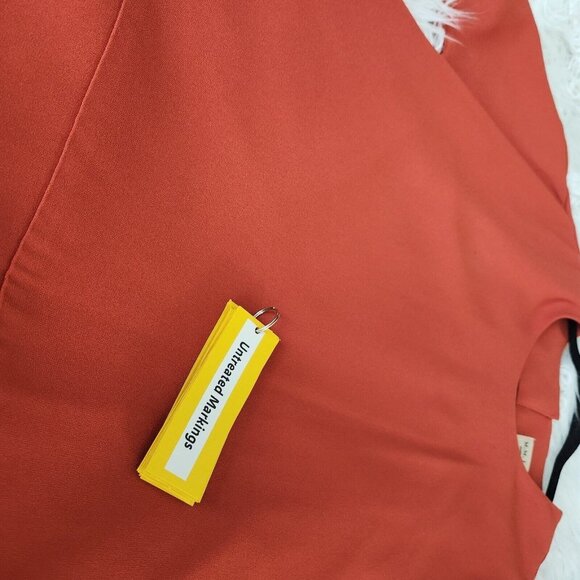 MM LaFleur Sheath Silvia Dress Women size M Orange brown brick Pockets - Picture 11 of 16